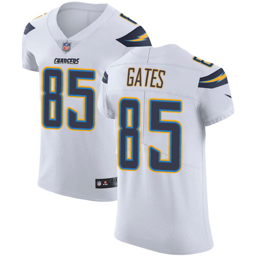 Nike Chargers #85 Antonio Gates White Men's Stitched NFL Vapor Untouchable Elite Jersey